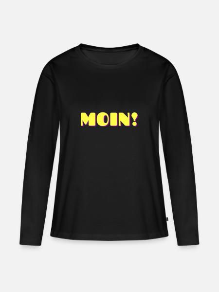 MOIN - Frauen Premium Bio Langarmshirt - Schwarz