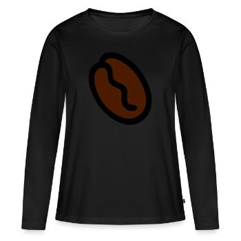 Café café café - T-shirt manches longues Premium bio Femme - noir - Devant - Julia (174cm)