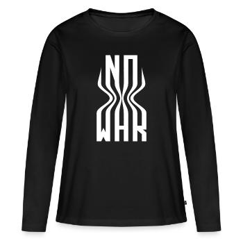 No War - Women's Premium Organic Long Sleeve Shirt - black - Front - Julia (174cm)