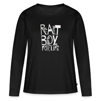 Garçon Rat pour la vie ! Soyez votre raté vous-même ! Plaisir des rats - T-shirt manches longues Premium bio Femme - noir - Devant - Julia (174cm)