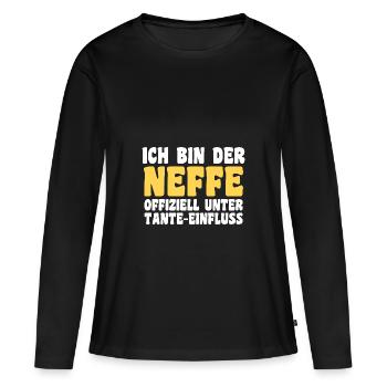 Familienmotiv Neffe - Frauen Premium Bio Langarmshirt - Schwarz - Vorne - Julia (174cm)