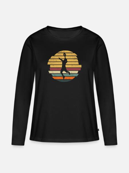 Padel Spieler Vintage Padelspieler Padel-Tennis - Frauen Premium Bio Langarmshirt - Schwarz