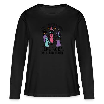 Halloween Witches' Night Witch Spell Witch - Women's Premium Organic Long Sleeve Shirt - black - Front - Julia (174cm)