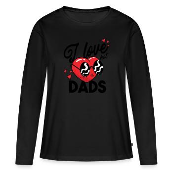 J’aime les papas chauds - T-shirt manches longues Premium bio Femme - noir - Devant - Julia (174cm)