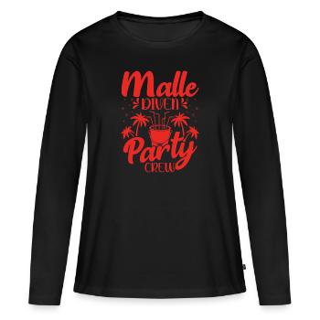 Mallorca Party Malle Diven Party Crew - Frauen Premium Bio Langarmshirt - Schwarz - Vorne - Julia (174cm)