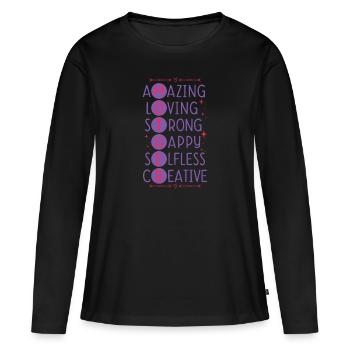 Muttertag Geschenkidee Mama Mütter - Frauen Premium Bio Langarmshirt - Schwarz - Vorne - Julia (174cm)