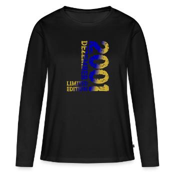 2001 Dezember Limited Edition 22. Geburtstag Deko - Frauen Premium Bio Langarmshirt - Schwarz - Vorne - Julia (174cm)