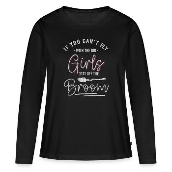 Sorcière Halloween Wicca - T-shirt manches longues Premium bio Femme - noir - Devant - Julia (174cm)