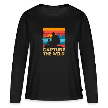 Fotografie Naturfotografie Tierfotografie - Frauen Premium Bio Langarmshirt - Schwarz - Vorne - Julia (174cm)