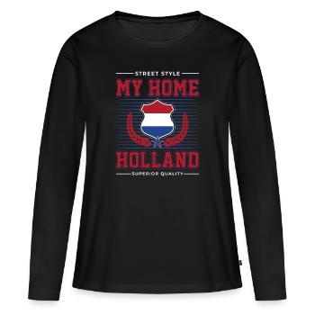 My Home Holland - Women's Premium Organic Long Sleeve Shirt - black - Front - Julia (174cm)