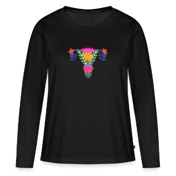 Uterus feminine - Women's Premium Organic Long Sleeve Shirt - black - Front - Julia (174cm)