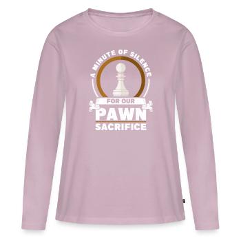 Chess Player Gift Pawn Sacrifice Chess Opening - Women's Premium Organic Long Sleeve Shirt - dusky pink - Front - Julia (174cm)