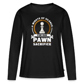 Chess Player Gift Pawn Sacrifice Chess Opening - T-shirt manches longues Premium bio Femme - noir - Devant - Julia (174cm)