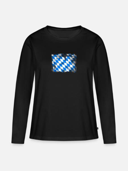 Bayern Bavaria - Frauen Premium Bio Langarmshirt - Schwarz