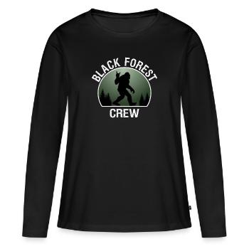 Black Forest Crew - Frauen Premium Bio Langarmshirt - Schwarz - Vorne - Julia (174cm)