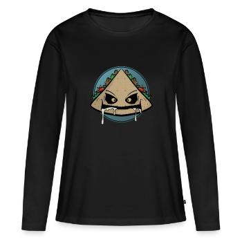 Funny Comic Kebab Kebab Fast Food Snack Fun - Women's Premium Organic Long Sleeve Shirt - black - Front - Julia (174cm)