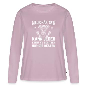 6 Zylinder Tuner Tuning V6 - Frauen Premium Bio Langarmshirt - Altrosa - Vorne - Julia (174cm)