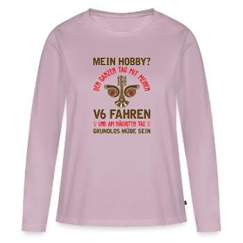 6 Zylinder Tuner Tuning V6 - Frauen Premium Bio Langarmshirt - Altrosa - Vorne - Julia (174cm)