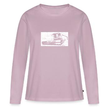 Mähdrescher Getreide Mais dreschen Landwirt - Frauen Premium Bio Langarmshirt - Altrosa - Vorne - Julia (174cm)