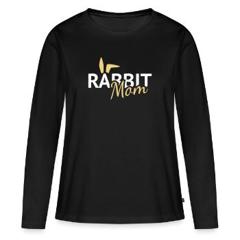 Rabbit Mom rabbit ears - Women's Premium Organic Long Sleeve Shirt - black - Front - Julia (174cm)