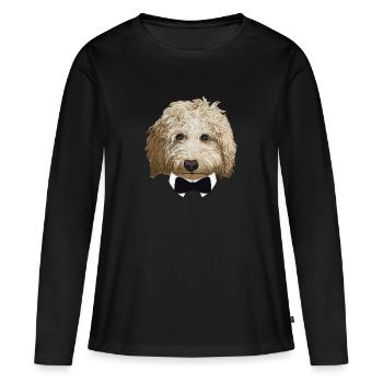 Sir Labradoodle - T-shirt manches longues Premium bio Femme - noir - Devant - Julia (174cm)