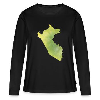 Peru - Women's Premium Organic Long Sleeve Shirt - black - Front - Julia (174cm)