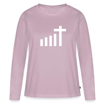 Join Jesus God Church pilgrims pilgrimage - Women's Premium Organic Long Sleeve Shirt - dusky pink - Front - Julia (174cm)