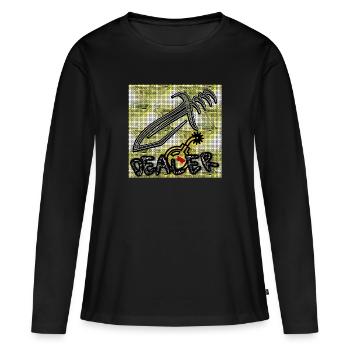 CONCESSIONNAIRE - Club WoW - T-shirt manches longues Premium bio Femme - noir - Devant - Julia (174cm)