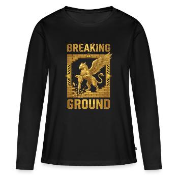 Breaking Ground Griffin - T-shirt manches longues Premium bio Femme - noir - Devant - Julia (174cm)