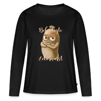 Offended liverwurst - Women's Premium Organic Long Sleeve Shirt - black - Front - Julia (174cm)