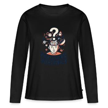 Penseur professionnel - T-shirt manches longues Premium bio Femme - noir - Devant - Julia (174cm)