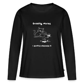 Hangover Dumps Coffee – Gravity Works - T-shirt manches longues Premium bio Femme - noir - Devant - Julia (174cm)