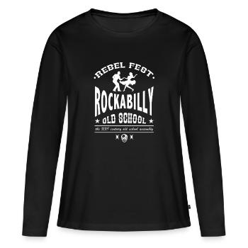 Rockabilly Fest - T-shirt manches longues Premium bio Femme - noir - Devant - Julia (174cm)