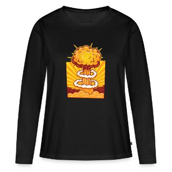Cartoon Explosion - Frauen Premium Bio Langarmshirt - Schwarz - Vorne - Julia (174cm)