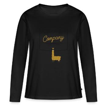 Compagnie Sain Lama - T-shirt manches longues Premium bio Femme - noir - Devant - Julia (174cm)