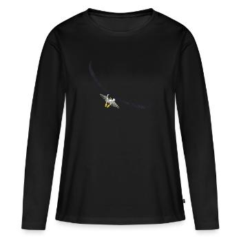 Wanderfalke Falke Faucon pèlerin - T-shirt manches longues Premium bio Femme - noir - Devant - Julia (174cm)