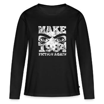 Refaire de la fiction de 1984 - Orwell - T-shirt manches longues Premium bio Femme - noir - Devant - Julia (174cm)