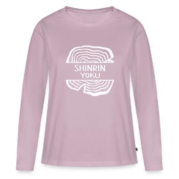 waldbaden shinrin yoku waldmeditation waldbad - Frauen Premium Bio Langarmshirt - Altrosa - Vorne - Julia (174cm)