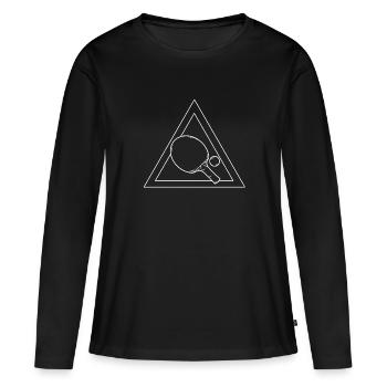 table tennis - Women's Premium Organic Long Sleeve Shirt - black - Front - Julia (174cm)