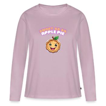 Reichhaltiges Apfelkuchen-Rezept - Frauen Premium Bio Langarmshirt - Altrosa - Vorne - Julia (174cm)