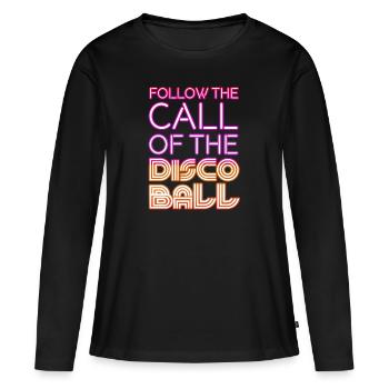 Suivez l'appel du discoball Disco Fever Dance - T-shirt manches longues Premium bio Femme - noir - Devant - Julia (174cm)