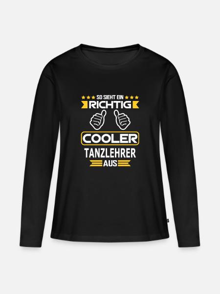 TANZLEHRER - Frauen Premium Bio Langarmshirt - Schwarz