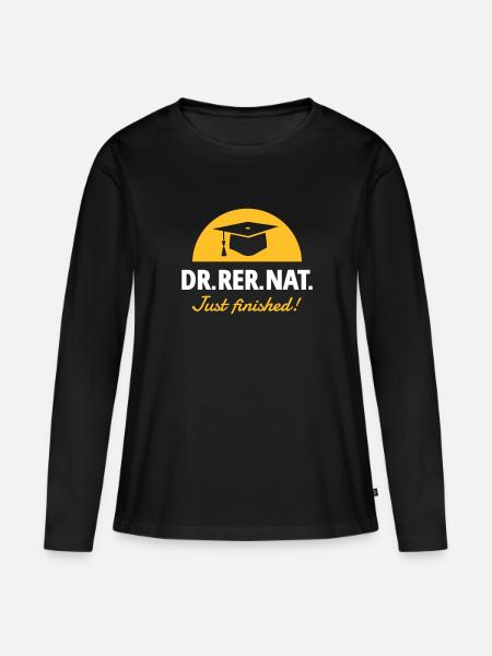 Doktor - Frauen Premium Bio Langarmshirt - Schwarz