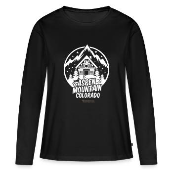 Station de ski d’Aspen Mountain - T-shirt manches longues Premium bio Femme - noir - Devant - Julia (174cm)