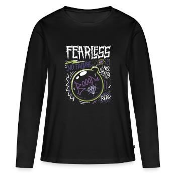 Keine Fehler - Frauen Premium Bio Langarmshirt - Schwarz - Vorne - Julia (174cm)
