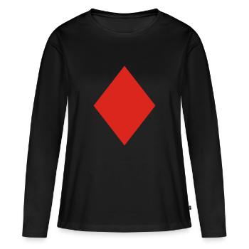 Poker, skat, card game - Women's Premium Organic Long Sleeve Shirt - black - Front - Julia (174cm)