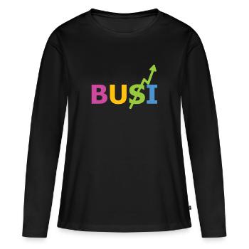 Busi - T-shirt manches longues Premium bio Femme - noir - Devant - Julia (174cm)