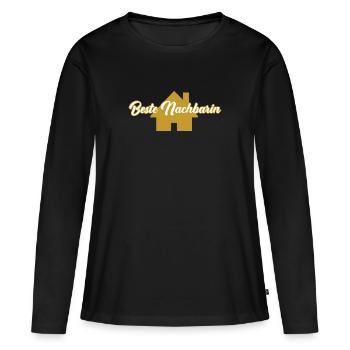 Beste Nachbarin Willkommen Einzug Umzug Bauherrin - Frauen Premium Bio Langarmshirt - Schwarz - Vorne - Julia (174cm)
