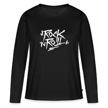 Rock N Roll - T-shirt manches longues Premium bio Femme - noir - Devant - Julia (174cm)