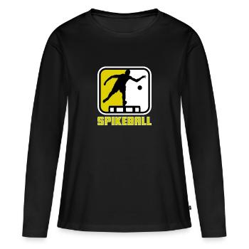 Roundnet Spike Ball Spikeball Fun - T-shirt manches longues Premium bio Femme - noir - Devant - Julia (174cm)
